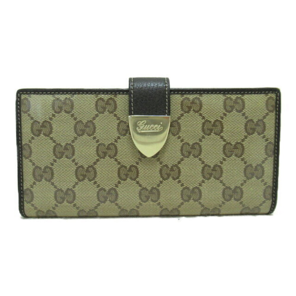 Gucci hook long wallet canvas beige brown